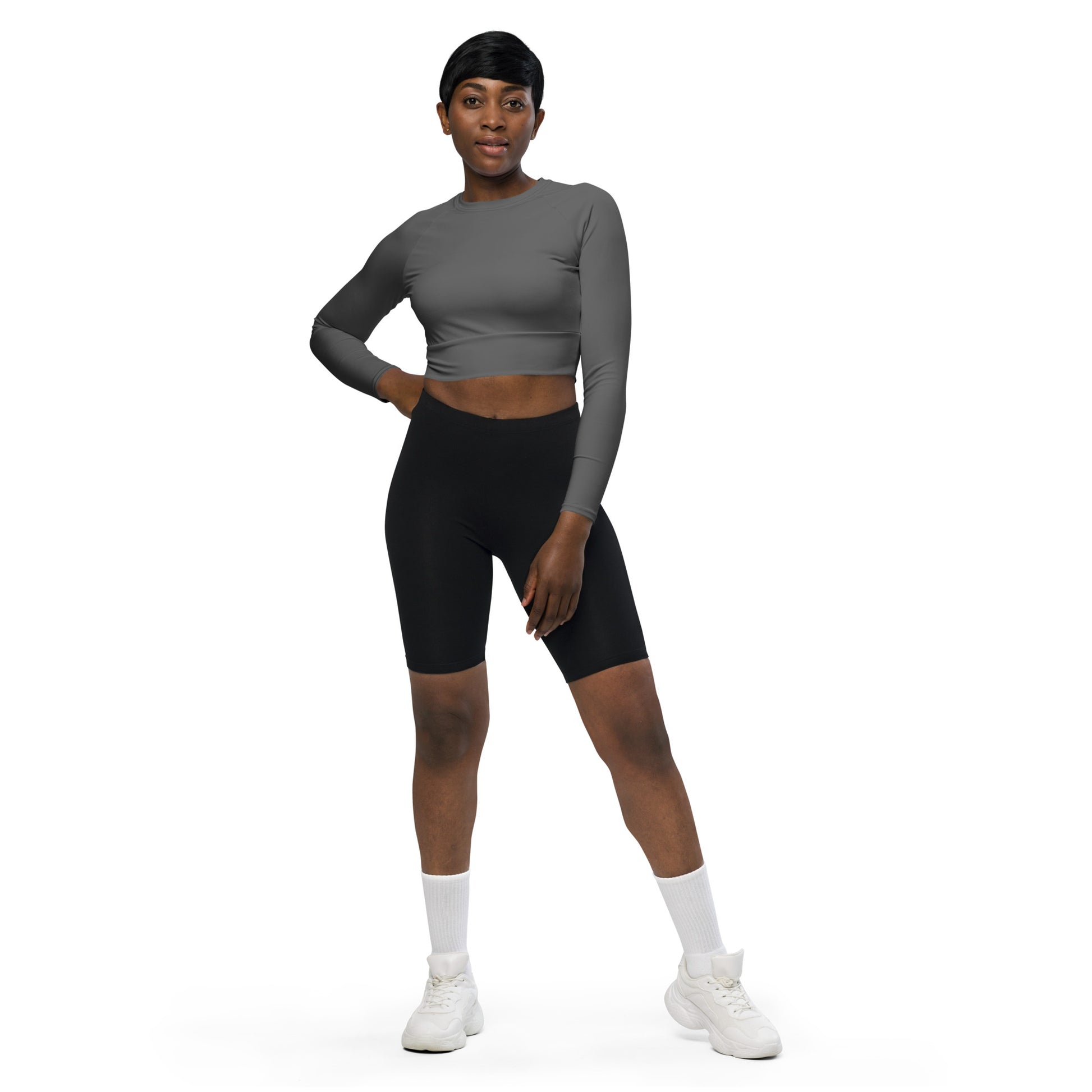 Onyx Long-Sleeve Crop Top