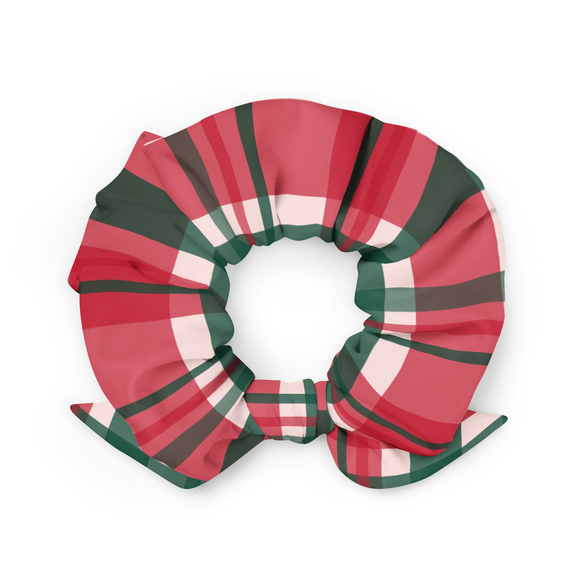 Red and Green Plaid Scrunchie
