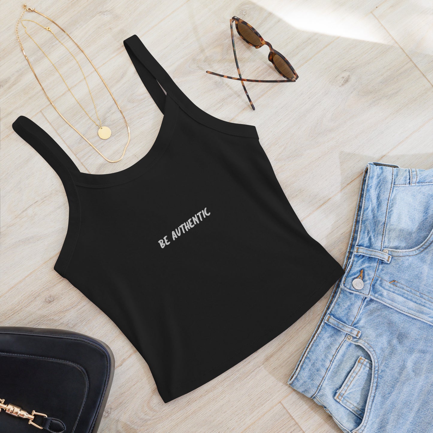 "Be Authentic" Women’s Micro-Rib Tank Top