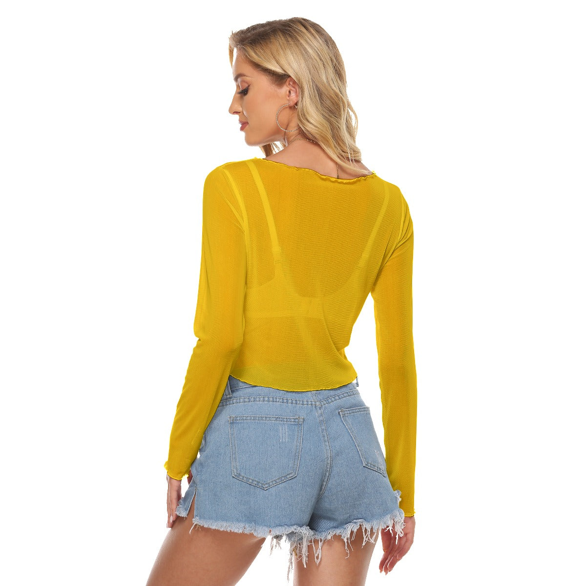 Golden Mesh Cover-Up T-Shirt
