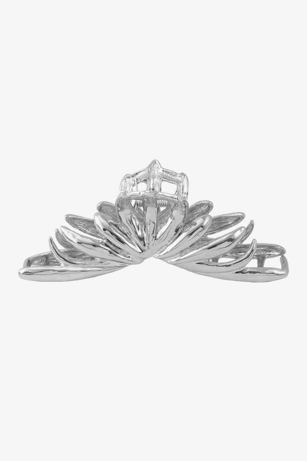 Silver Crown Alloy Claw Clip