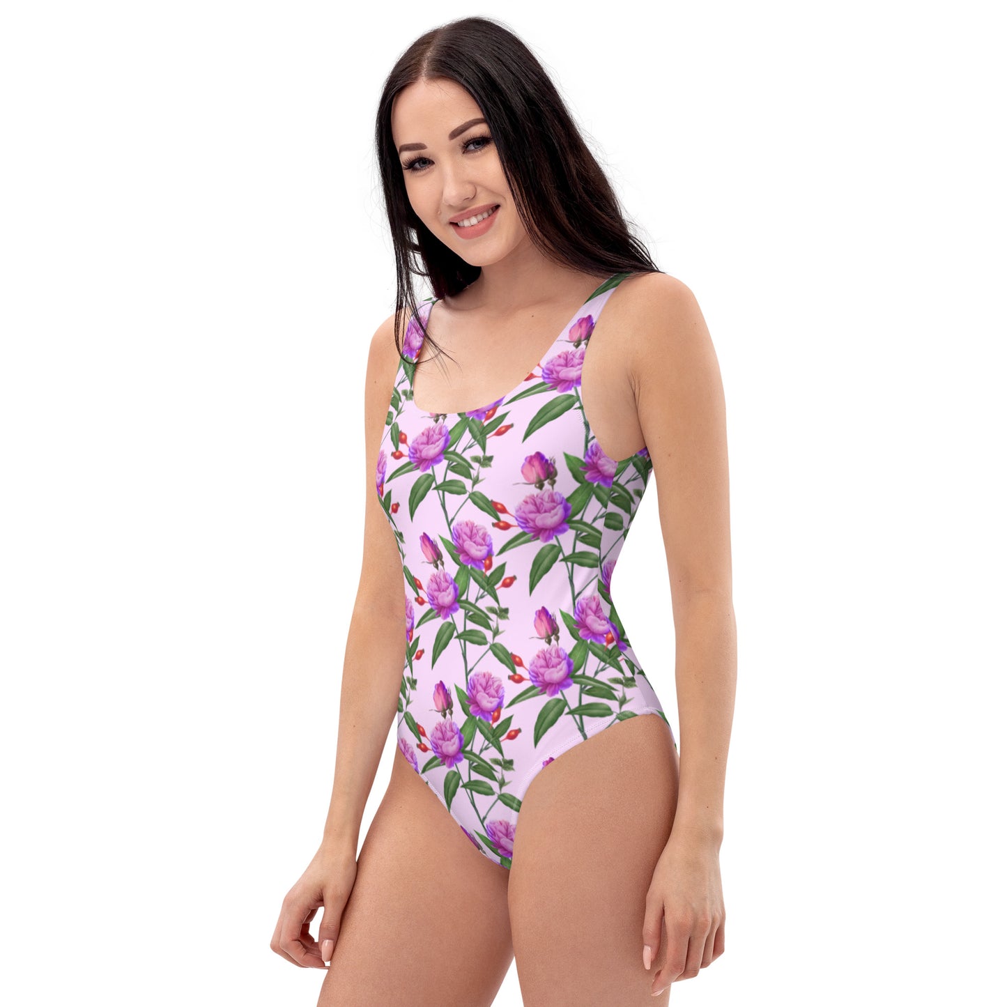 Floral Lavender One-Piece Swimsuit