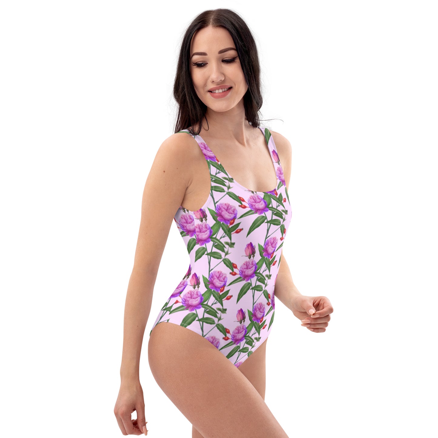 Floral Lavender One-Piece Swimsuit