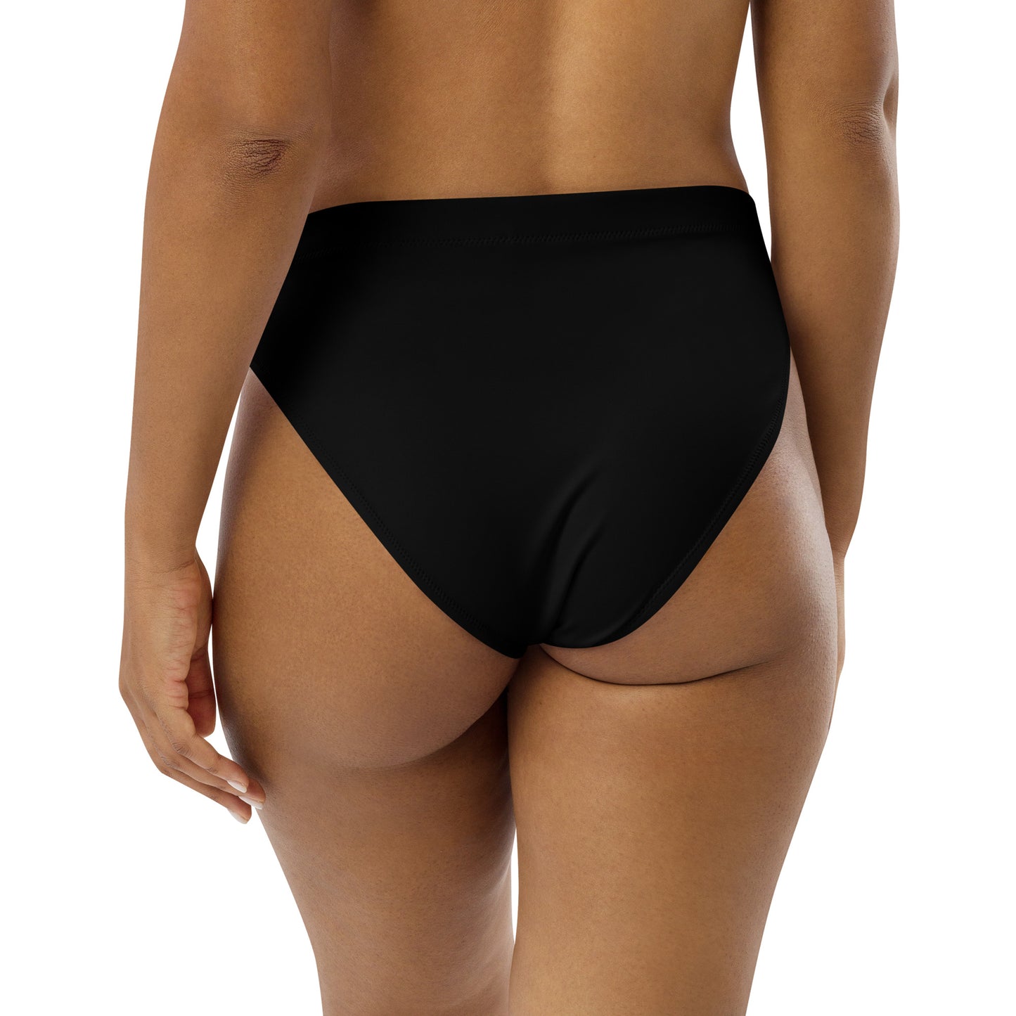 Black Recycled High-Waisted Bikini Bottom