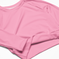 Cotton Candy Pink Recycled Long-Sleeve Crop Top