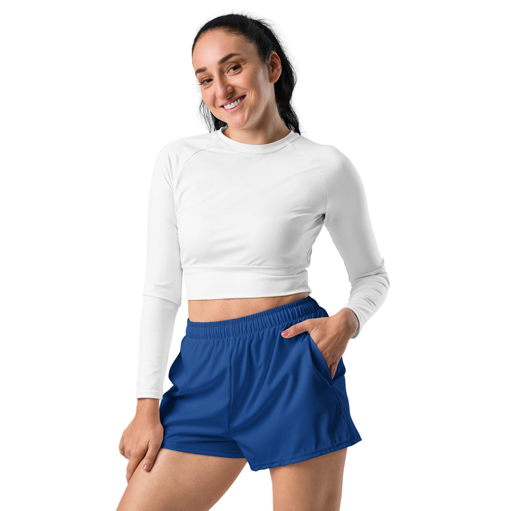 Dark Cerulean Blue Athletic Shorts