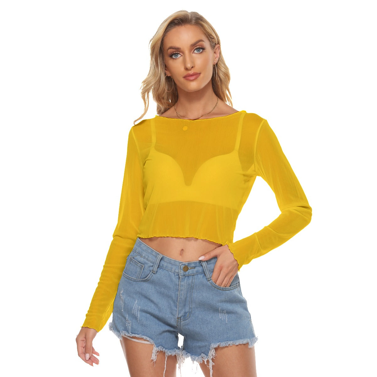 Golden Mesh Cover-Up T-Shirt