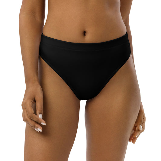 Black Recycled High-Waisted Bikini Bottom