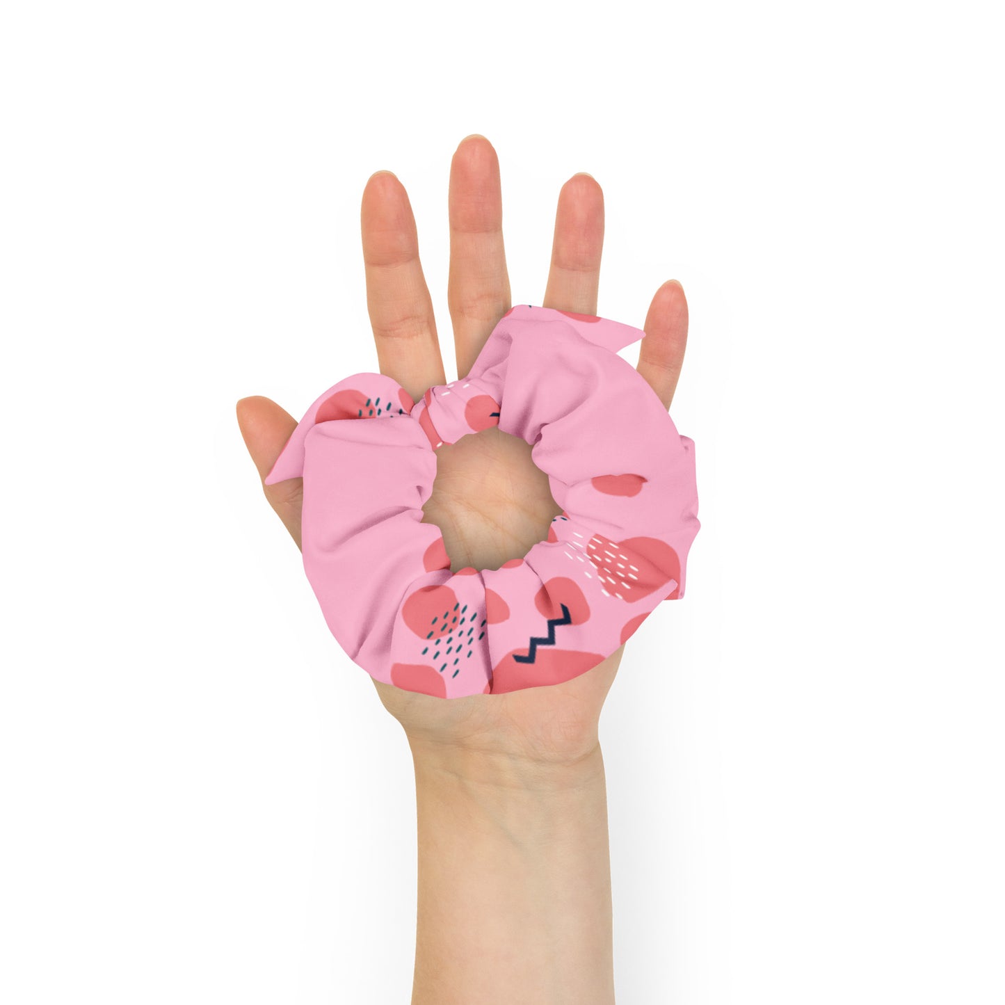 Pink Paw Print Recycled Scrunchie