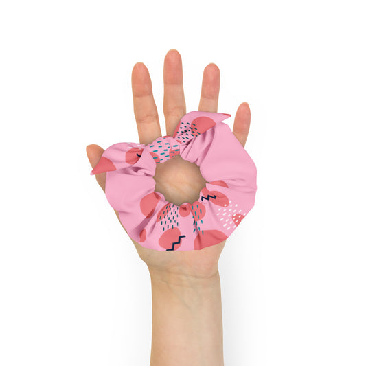 Pink Paw Print Recycled Scrunchie